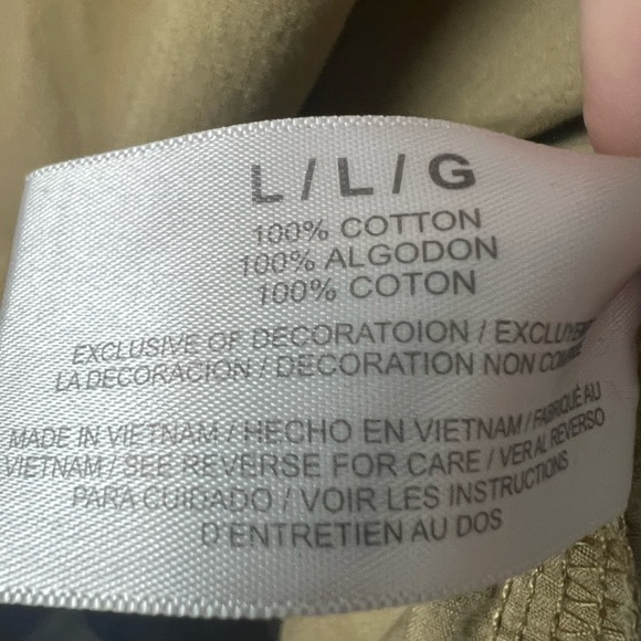 EDDIE BAUER Fishing Camping Short Sleeve Shirt Button Front Green Men LG - Picture 10 of 10